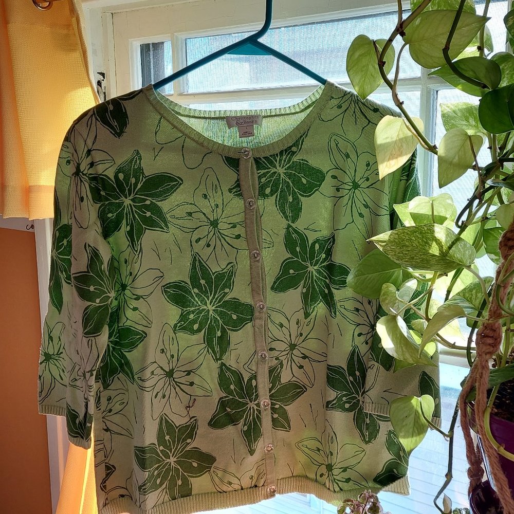 Sweater, women's size large, 3/4 sleeves. Christopher Banks brand.